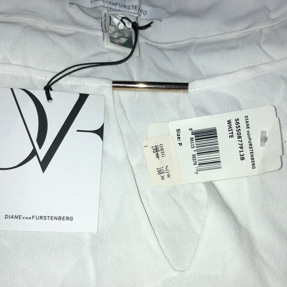 Diane Von Furstenberg pure white swim cover up